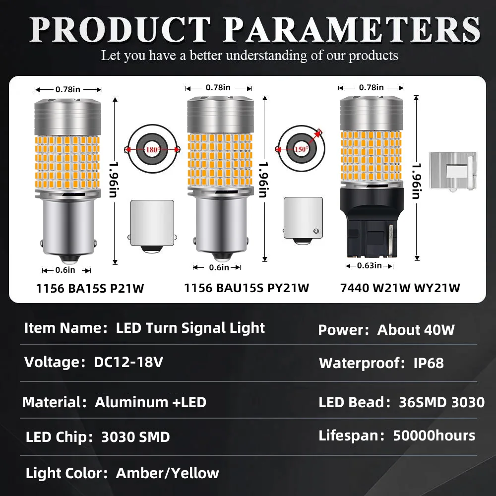 2 قطعة سيارة LED بدوره إشارة الاتجاه مؤشر أضواء المصباح لمبات العنبر الجبهة الخلفية ل جيب جراند/شيروكي MK2/3/4/5 WK KJ KL