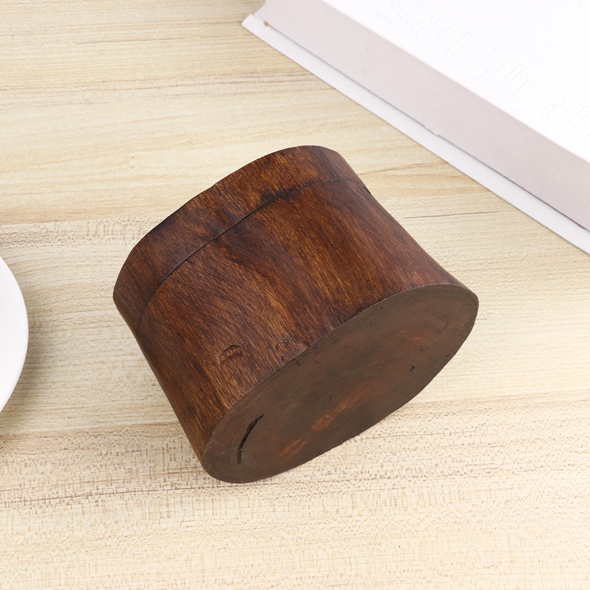 

Vintage Wooden Jewelry Storage Box Organizer Bracelet Earring Container Drawer Storage 10-11Cm Diameter 7Cm Height Durable