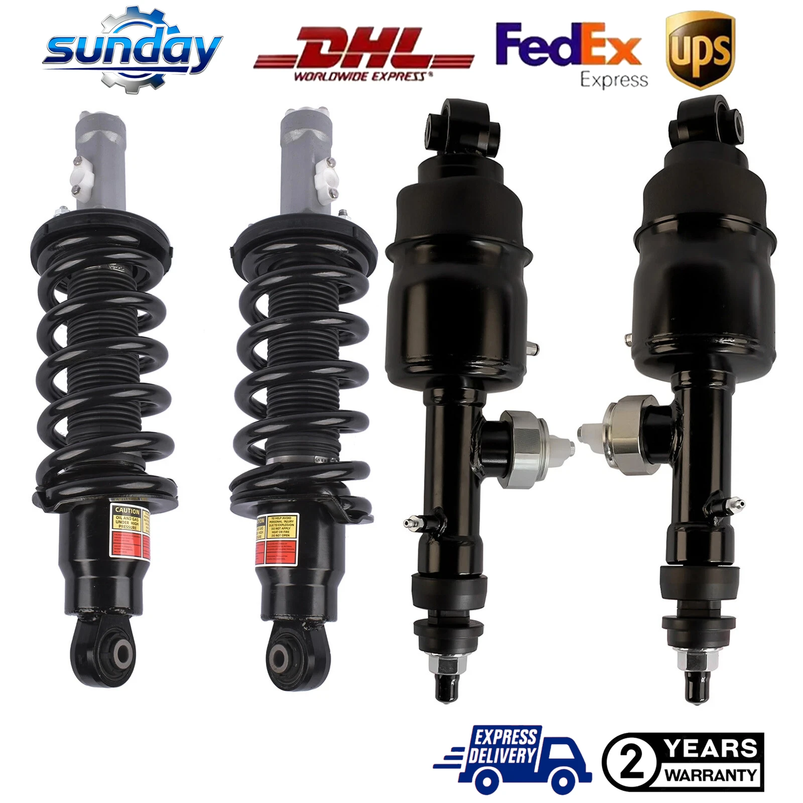 

4Pcs Front Rear Hydraulic Shock Strut Spring Assys 56101-1LA4A 562111LA4A E61011LA7D for Infiniti QX56 QX80 2011-2021