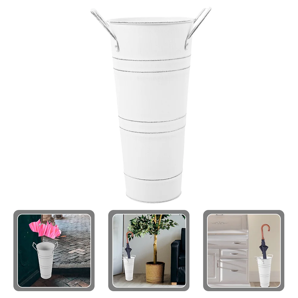 

Tin Flower Bucket Stand for Umbrella Storage Rack Holder Classroom Hotel Iron Racks