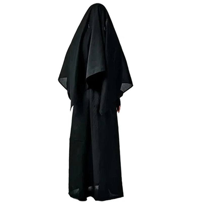 Cosplay CostumeTraditional Adult Valak Black Religious Robe Suit Halloween Party Demon Nun Performance Clothes MN3