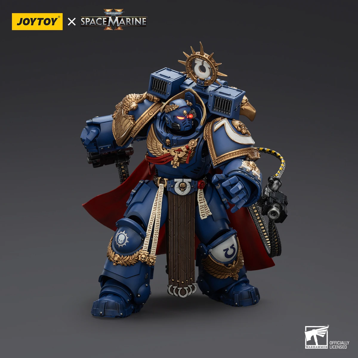 JOYTOY Warhammer 40k Ultramarines Marneus Calgar، الفصل الرئيسي مع MKX Gravis Armor وقاف شخصيات الأكشن Ultramar #4