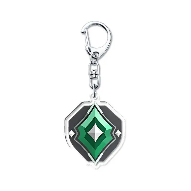Valorant Ascendant Rank Transparent Acrylic Keychain Creative Backpack Pendant Bag Charm Personalized Gift For Game Fans view 2