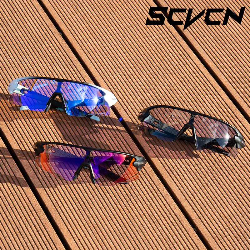 Cycling Glasses Red Photochromic Cycling Sunglasses UV400 Outdoor Bike Eyewear Sports Dark Glasses Bicycle Goggles MTB Glasses