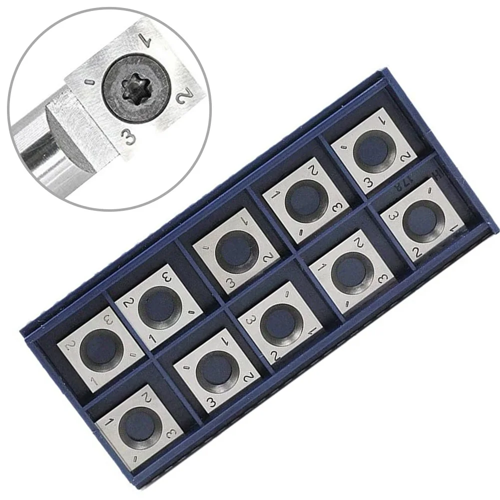 

Spiral Planer Bit Carbide Inserts M610mm Screws Silver Square Straight Carbide 10Pcs Cutter Insert High-quality