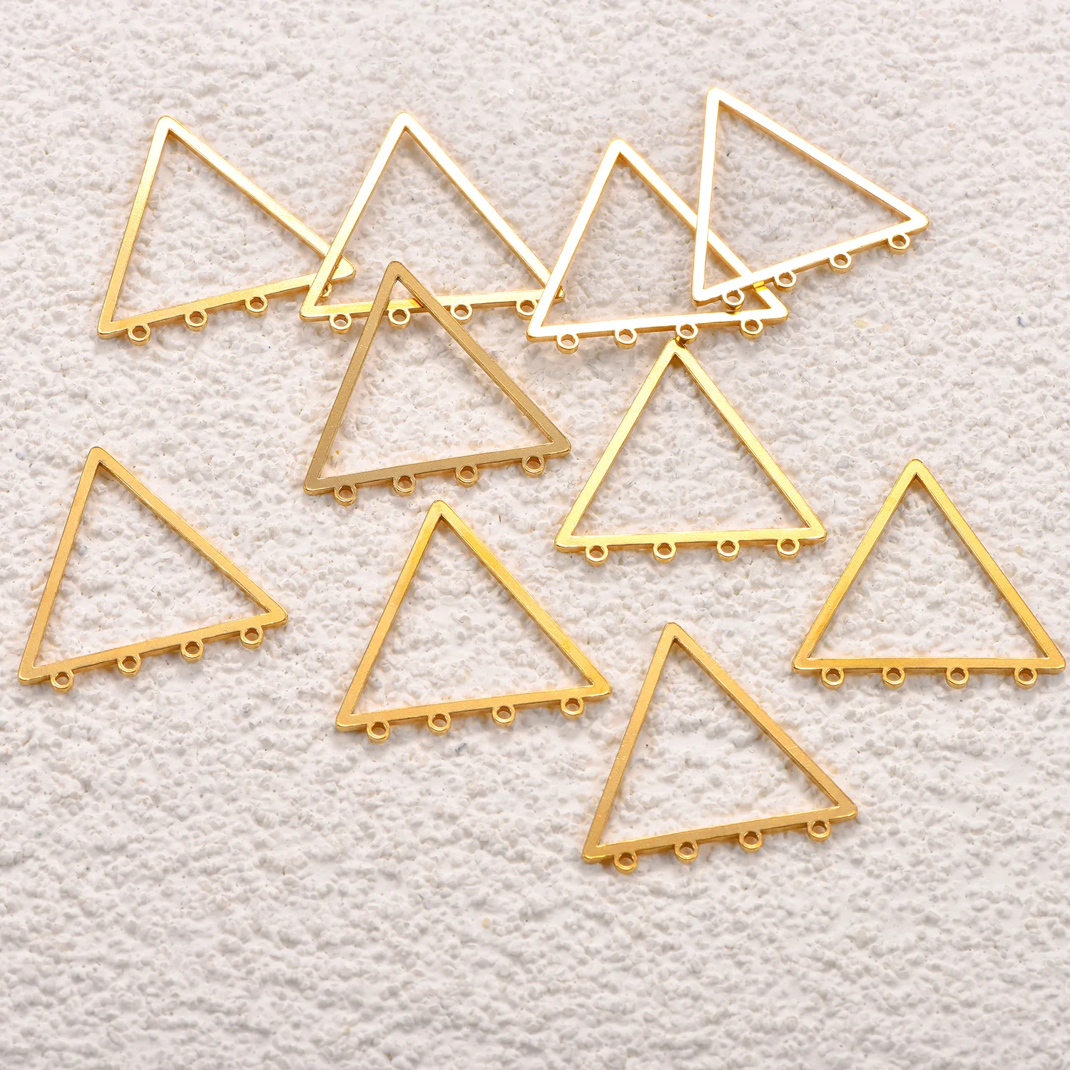10 Stück geometrische Edelstahl-Dreieck-Ohrring-Accessoires, Charms, Rahmen, wasserdicht, DIY-Ohrring-Schmuckzubehör – Detail 4