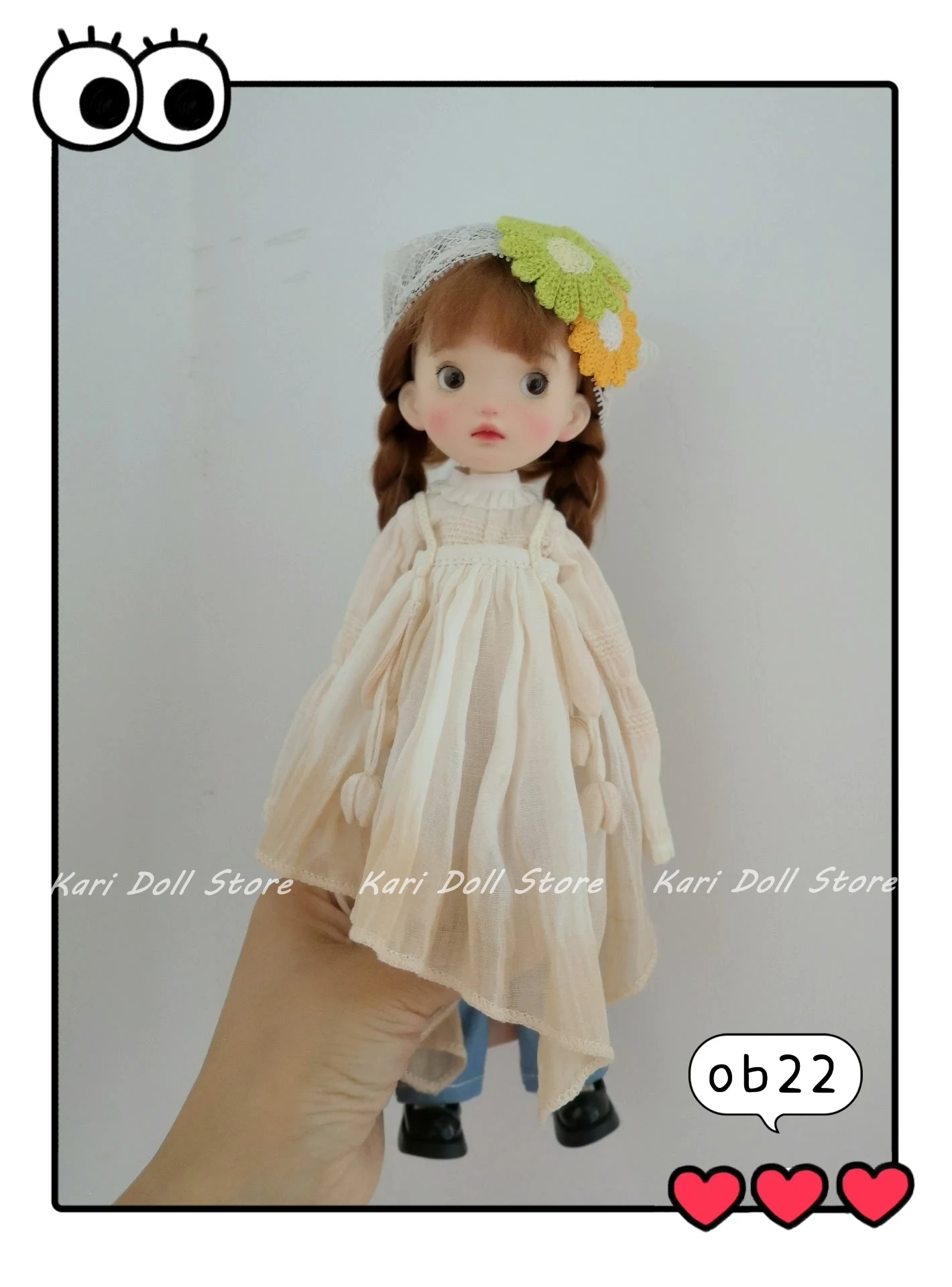 

Kari Doll Одежда и юбки платье Сарафан-тюльпан с цветочной повязкой на голову брючный комплект для куклы Landazz Landoudou