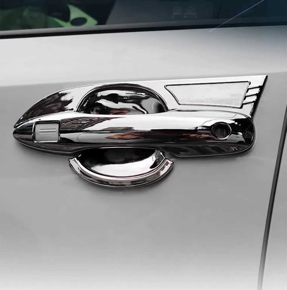 ABS Chrome Exterior Car Outer Door Handle Trims Cover Sticker Moulding Garnish For Toyota Levin 2019 2020 2021 2022