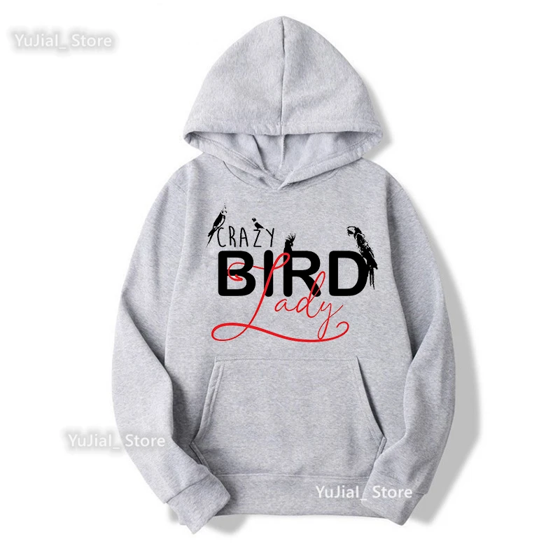 Leopard Parrot Cockatiel Print Cap Hoodie Women Funny Bird Lover Sweatshirt Femme Long-Sleeved Winter/Spring/Autumn Tracksuit