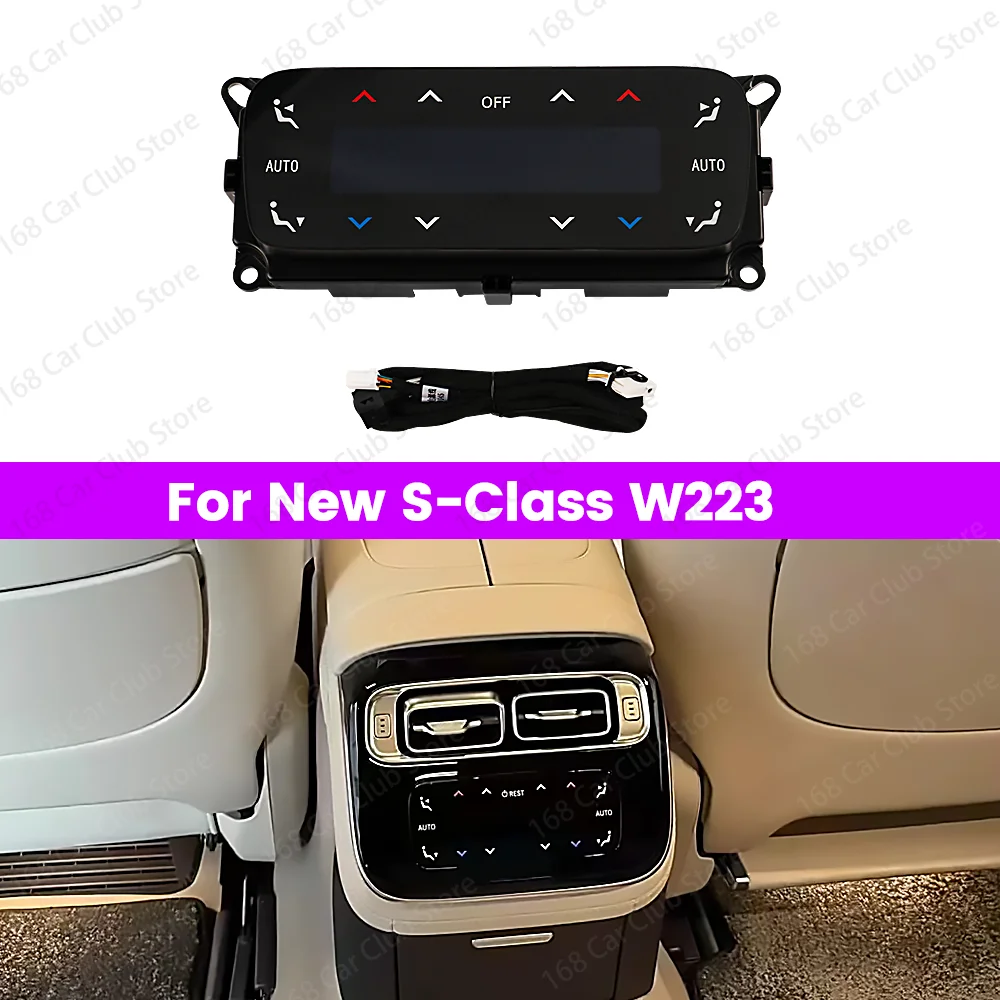 

For Mercedes Benz S Class W223 S450 S480 S500 Car Rear AC button LCD Control Panel Rear Air Conditioning Panel AC Screen Upgrade