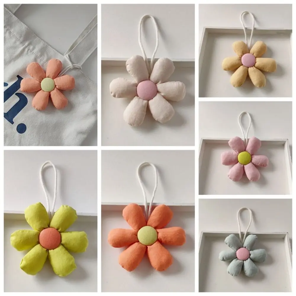 Pano flor saco pingente encantos saco combinar acessórios fresco mochila decoração estilo coreano recheado floral cordão