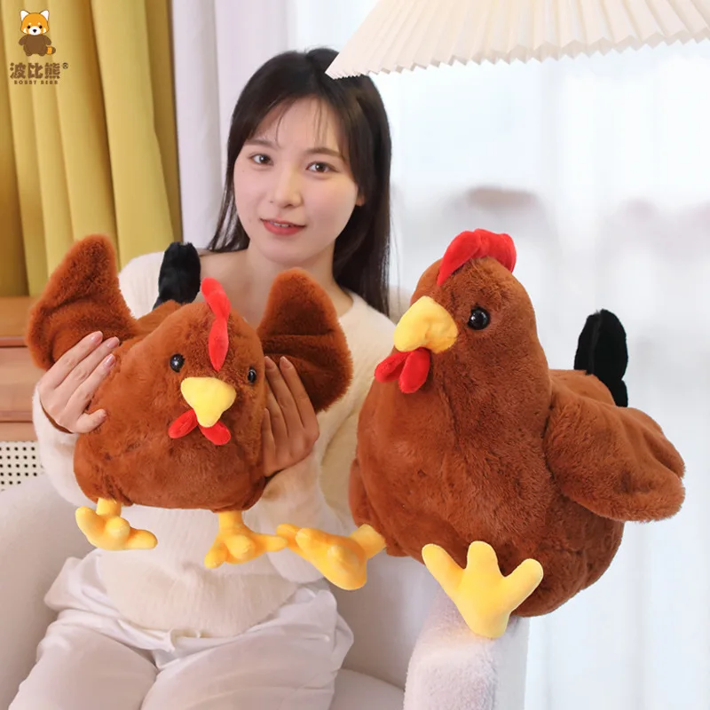 

Apricot Lamb Toys Plush Ginger Rooster Stuffed Animal Soft Cuddly Perfect for Child Ginger Rooster 30cm