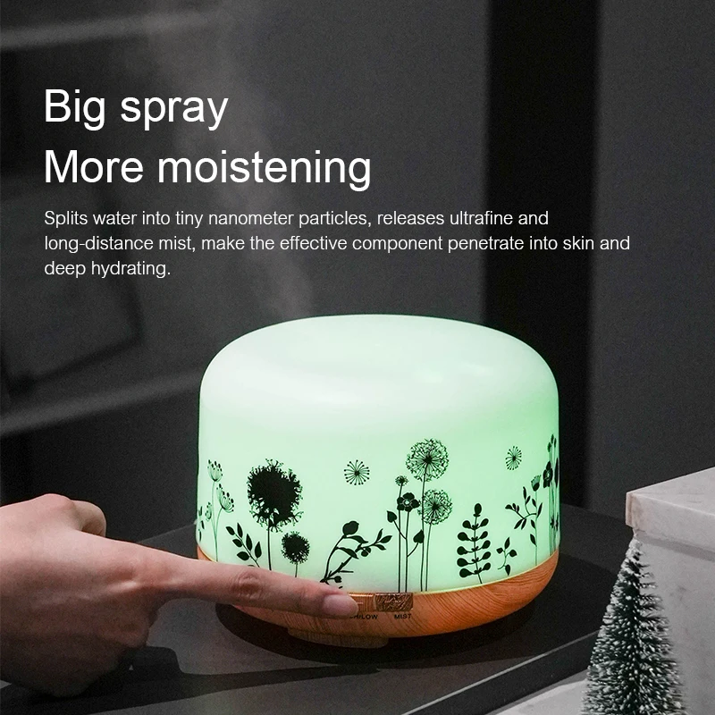 500Ml น้ำมันหอมระเหย Essential น้ำมันเครื่องพ่นอโรมากลิ่น Air Humidifier สำหรับ SPA Home โรงแรม