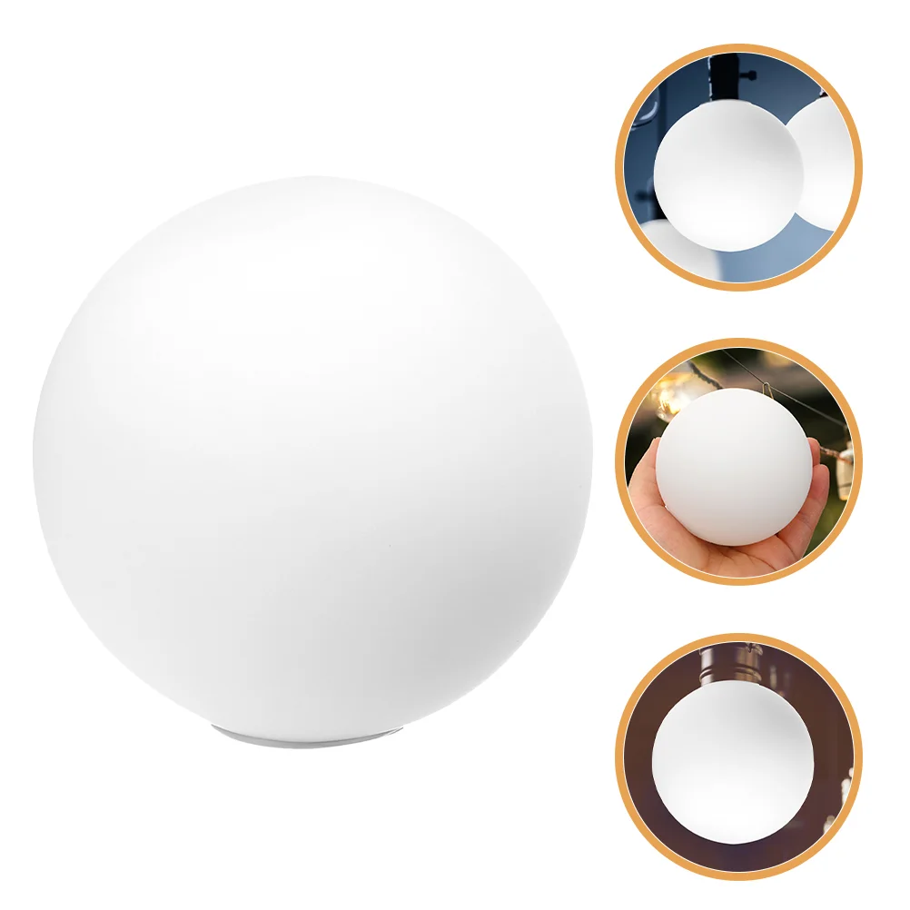 

Ball Lampshade Post White Ceiling Fan LED Patio Globe Acrylic Light Cover for Wall Replacement Rechargeable Bulbs