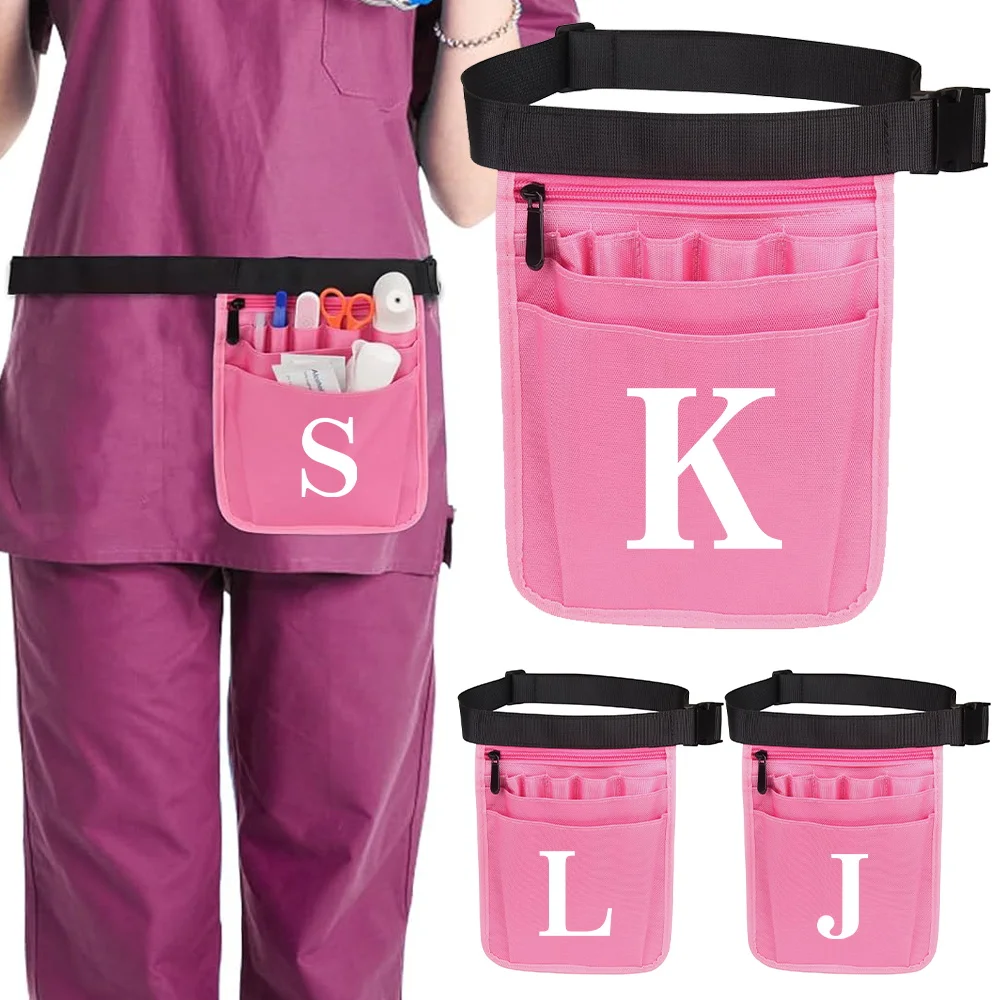 

Nurse Waist Pocket Multifunctional Medical Supplies Storage Pack Simple Durable Waist Bag Unisex Storage Bags White Series