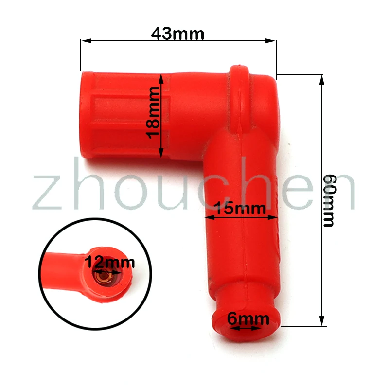 Red motorcycle Spark Cap Motorcycle universal high pressure cap spark plug cap Quad Buggy Motorbike Spark Plug Cap