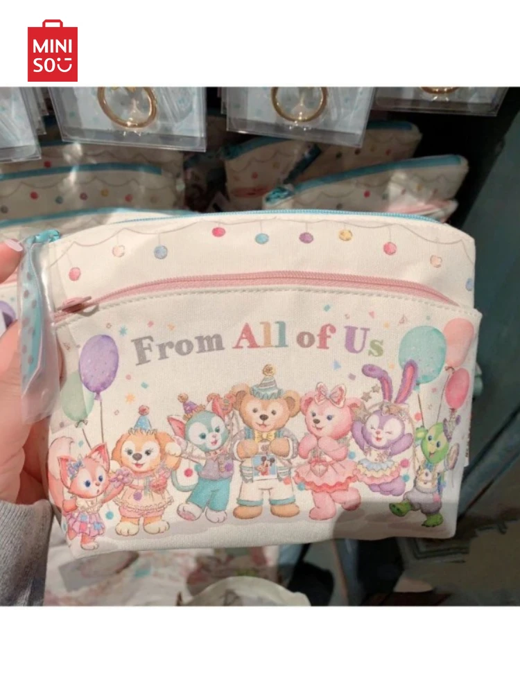 Bolsa de maquiagem Duffy Bear Disney Cartoon, bolsa de armazenamento de estampa fofa, carteira de moedas para festa infantil, Tony lie, fofa, primavera, 2022