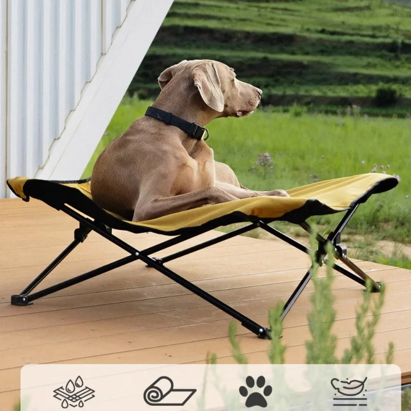 

Складная кроватка для собак из ткани Оксфорд, уличная кровать для домашних животных с защитой от разрывов, приподнятый коврик для кемпинга для собак, водонепроницаемый портативный шезлонг для домашних животных