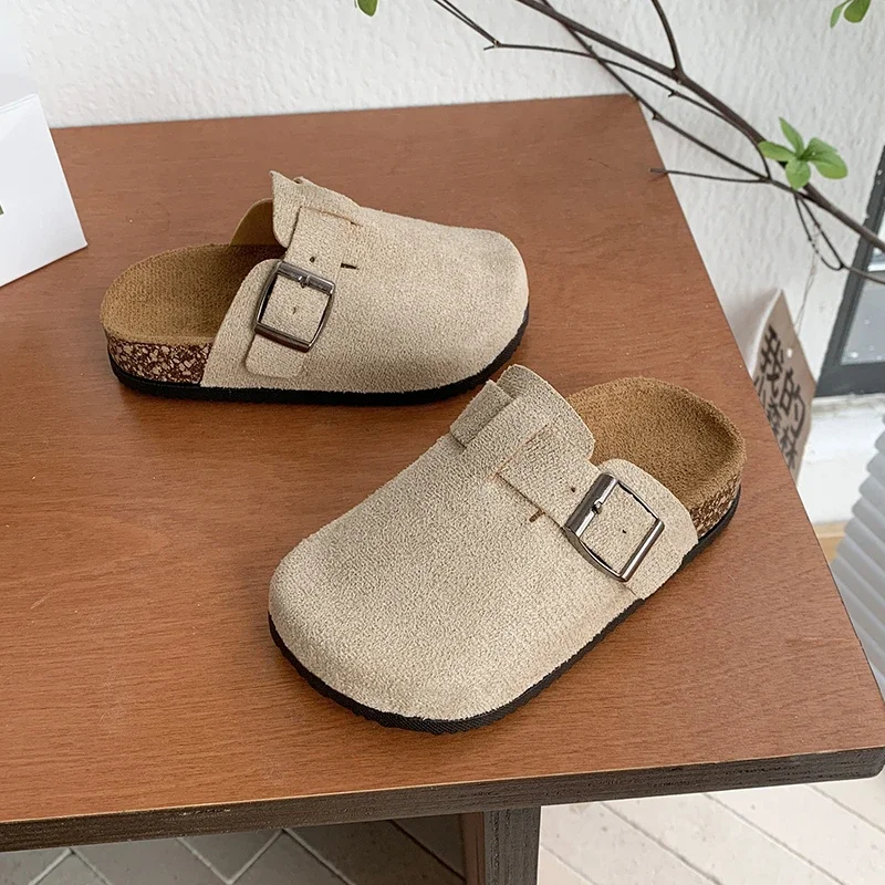 シンプルなキッズスリッパ女の子用ノンスリップ幼児因果スリッポンシューズ屋外多用途子供ファッションフラットスリッパ家庭用