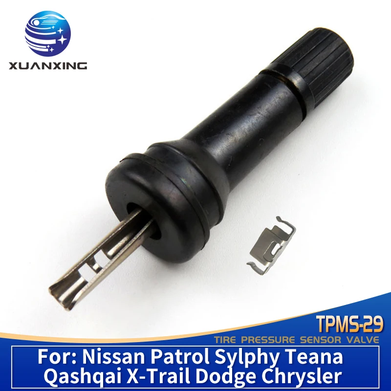 TPMS-29 zawory TPMS czujnik monitorowania ciśnienia w oponach zawór gumowy dla Nissan Patrol Sylphy Teana Qashqai x-trail Dodge Chrysler
