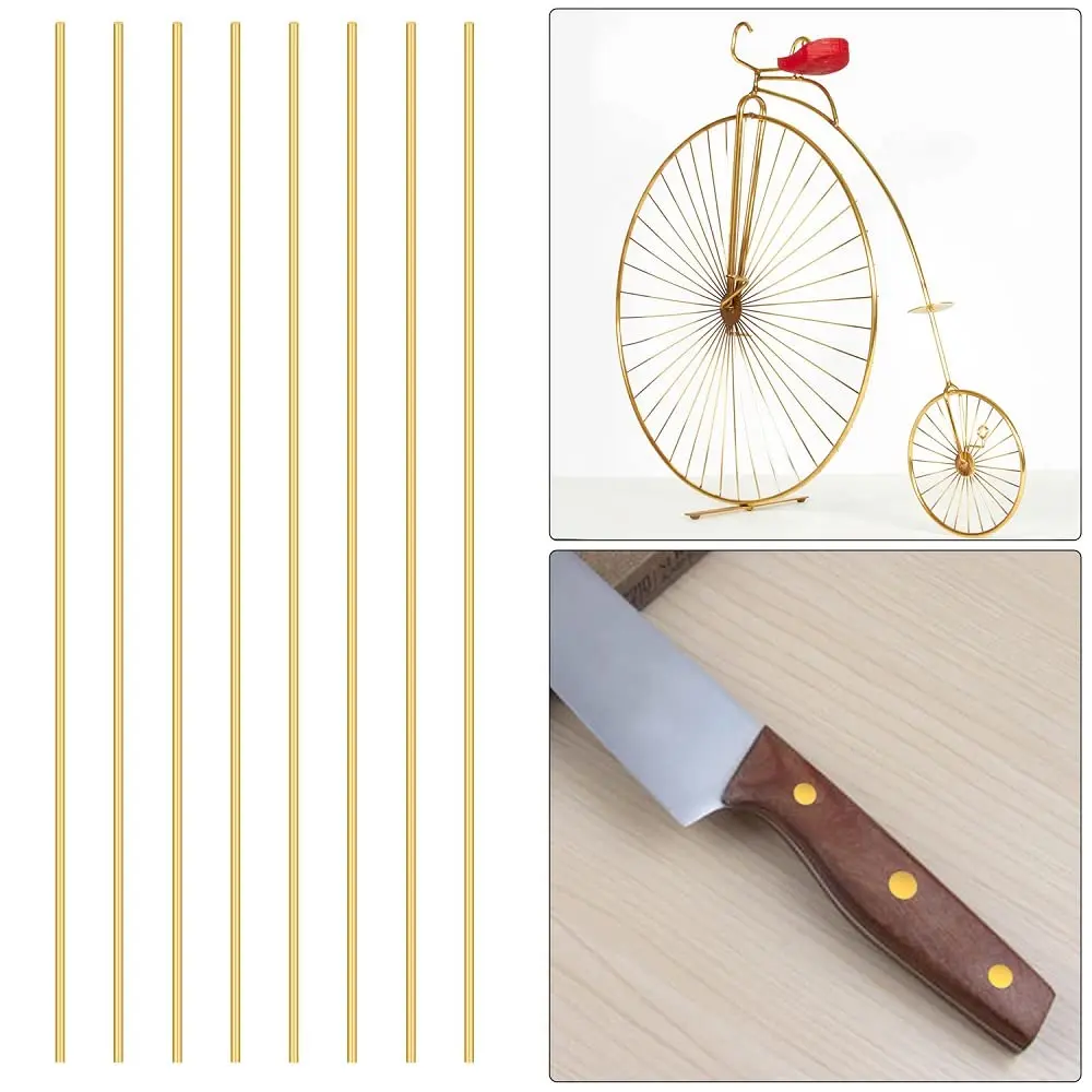 1/5/10pcs Solid Brass Rod length 150-500mm diameter 2/3/4/5/6/8mm DIY Hardware Brass Round Bar Rod Circular Wire Tube Modelmakin