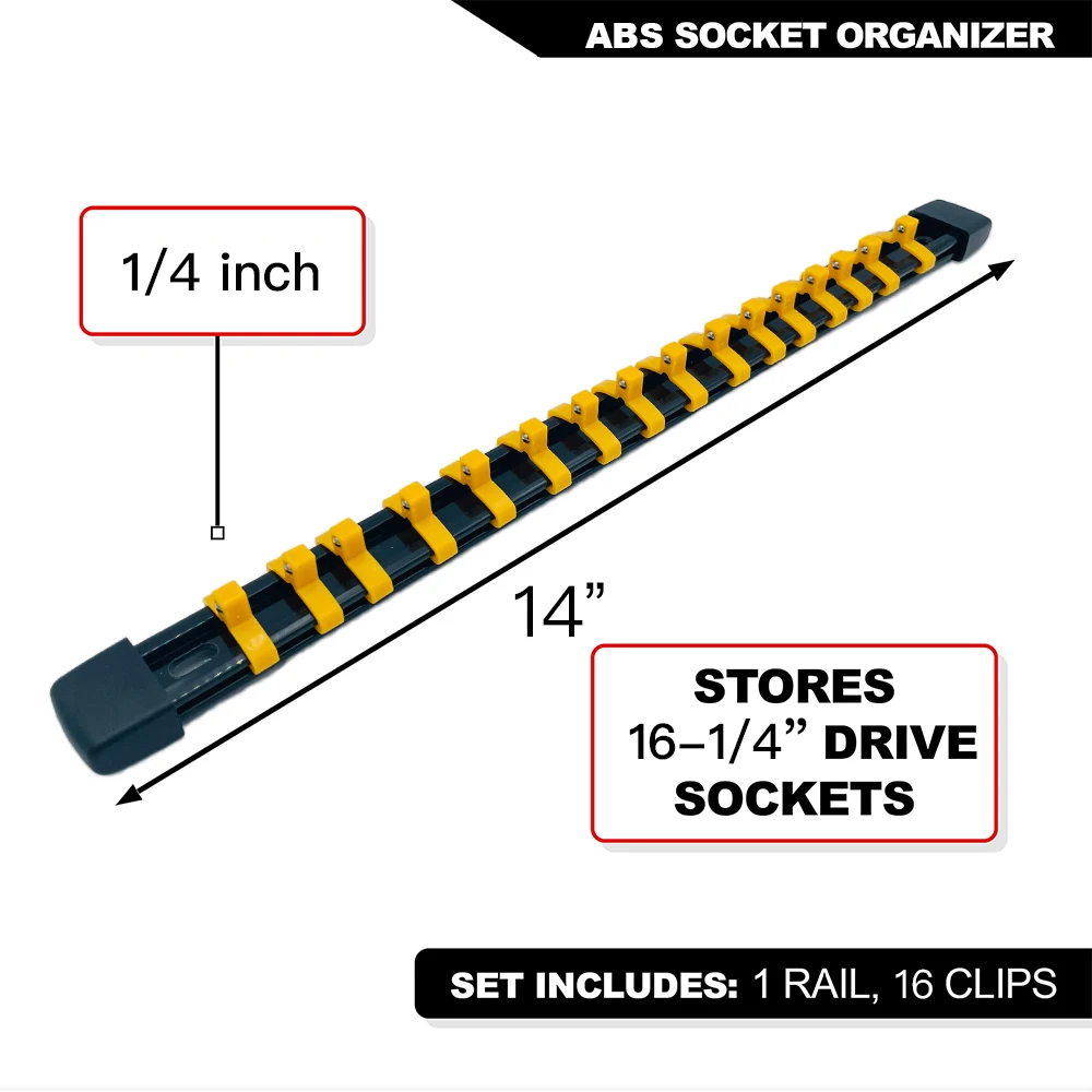 1/4 "3/8" 1/2 "Wrench Houders Rechte Plastic Universele Socket Organizer Rail Beugel Reparatie gereedschap Socket muursleutel Thuis Gereedschap