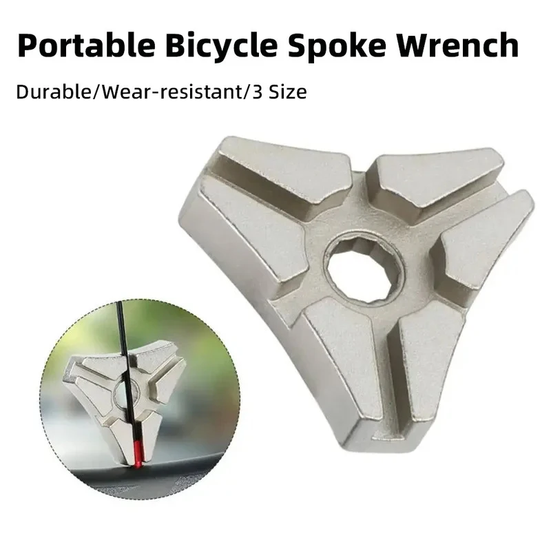 AliExpress NONE 3-Size Triangular 6-Port Spoke Wrench – Carbon Steel Bicycle Repair Tool for Wheel Truing, Rim Adjuster & Bike Wire Wrench