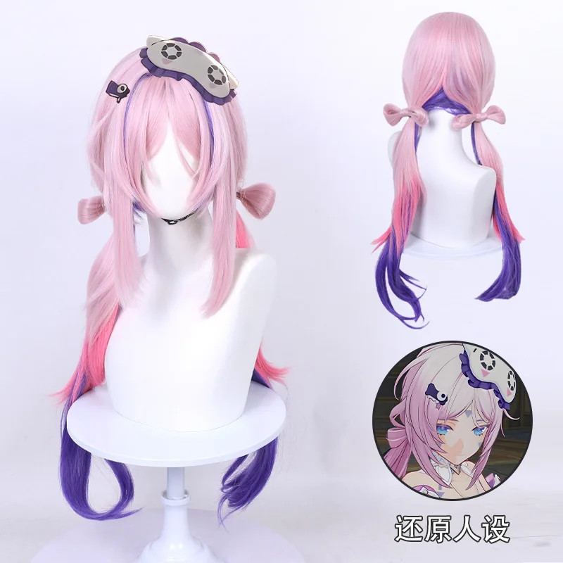 Game Genshin Citlali Cosplay Wig Impact Women Pink Purple Long Hair Citlali Skin Halloween Party Role Play Wig + Free Wig Cap