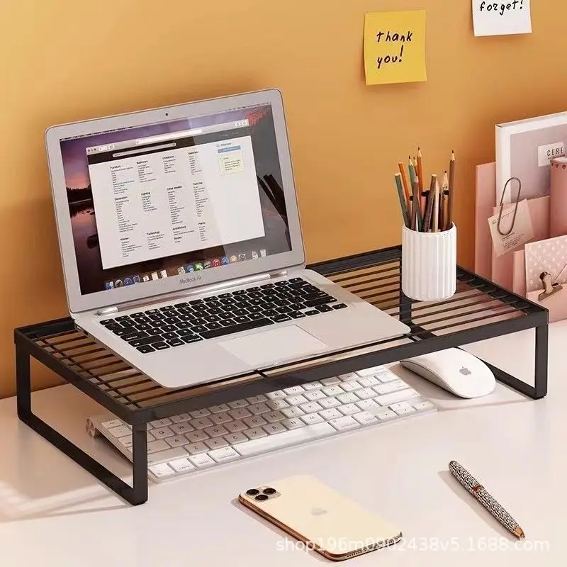 Laptop Stand Dormitory Storage Heat Dissipation Barbecue Rack Desktop Height Increase Computer Height Increase Stand