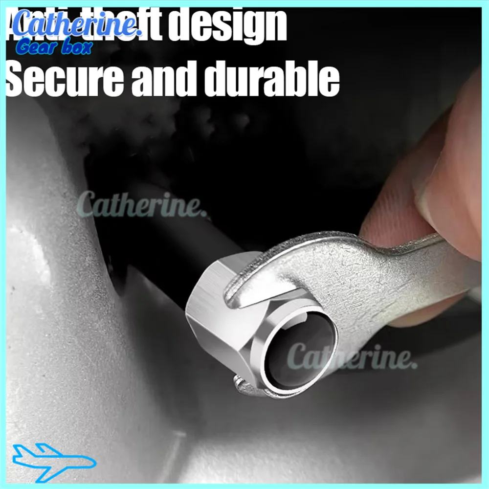 High-Quality Anti-Theft Tire Valve Stem Caps for Audi, BMW, Mercedes-Benz, Volkswagen Aluminum Alloy Aftermarket Accessories