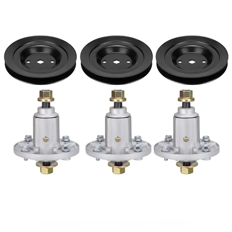 3 Packs Spindle Assembly Replaces Jo_hn D eere GY20867, GY21099+Spindle Pulley GX21381(172mm)