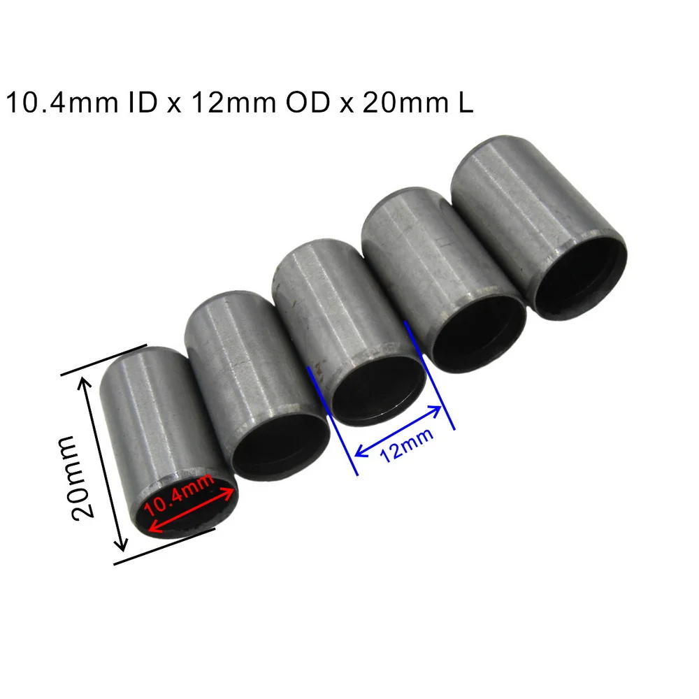 5pcs Motorbike Cylindrical Locating Dowel Pin 10.4x12x20mm Engine Dowel Pin Cylinder Head Dowel Pin Engines Steel