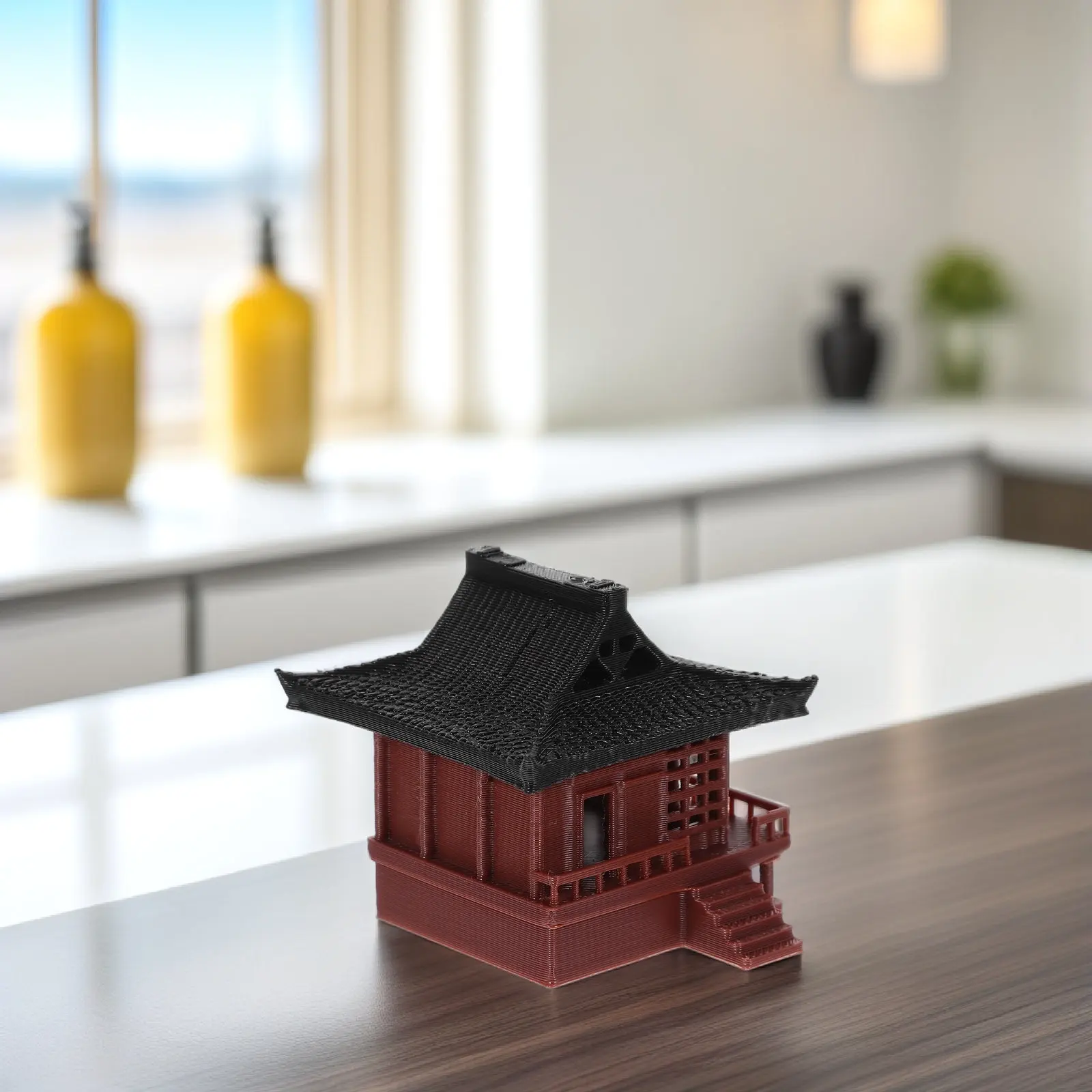 Miniature Chinese Style Pavilion Ornament for Garden Aquarium Zen Bonsai Sand Table Decor Landscaping Pavilion Statue Fish Tank