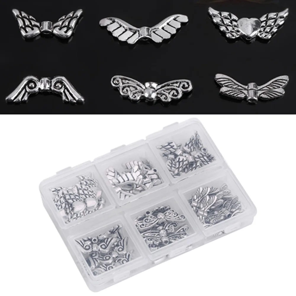 

Vintage Alloy Angel Wing Beads Silver DIY Jewelry Findings Angel Wing Jewelry Findings Jewelry Making