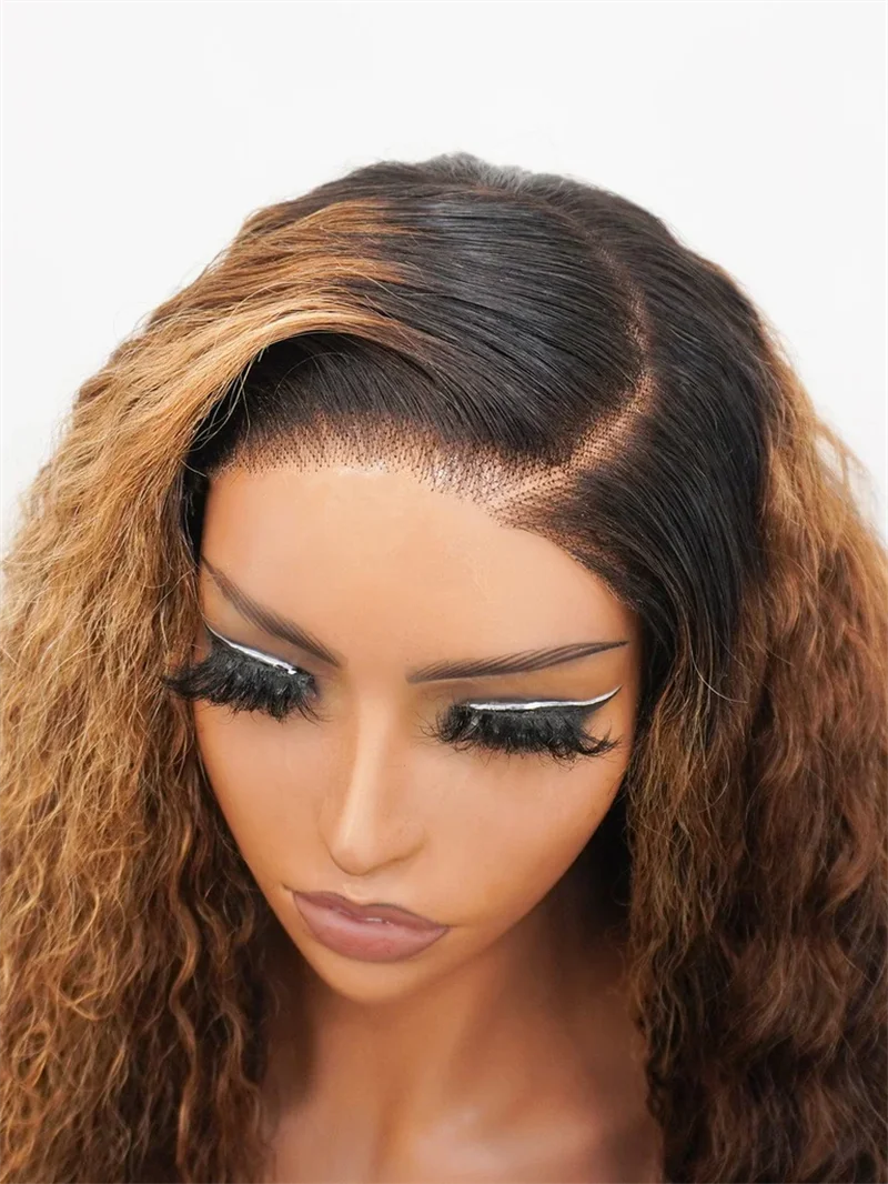 

Длинный кудрявый парик омбре коричневого цвета, 26 дюймов, мягкий, плотность 180%, с предварительно выщипанной линией роста волос, синтетический, с эффектом натуральных волос, для женщин