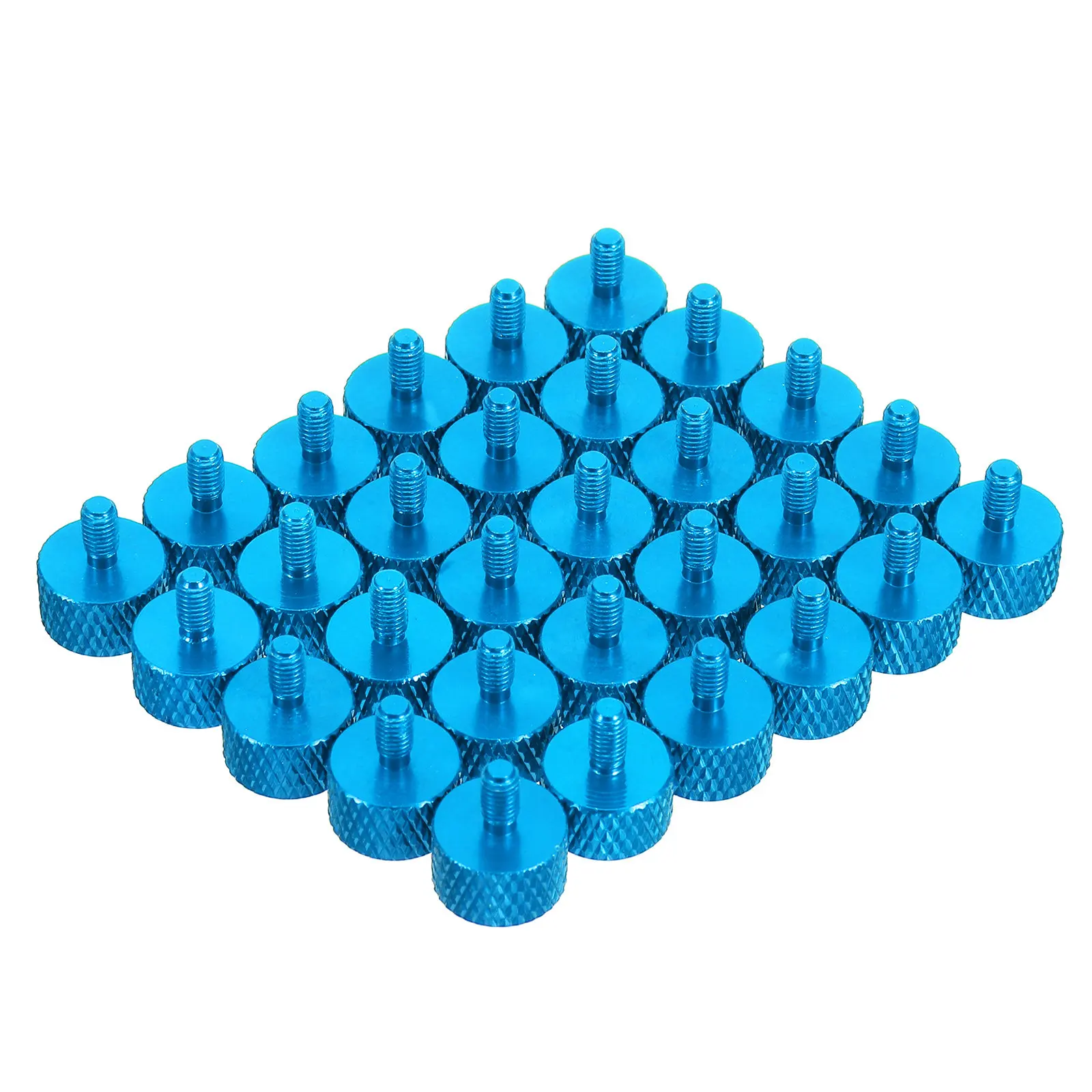 30Pcs Aluminum Alloy Knurled Thumb Screws M3x8 Computer Case Thumb Screws Pc Build Hardware Fasteners Anti-Slip DIY Installation
