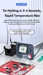 PDK1200R 300W Rated Power Fast Heating Temperature Control C470 Soldering Station with T470 Handle for BGA Soldering Repair