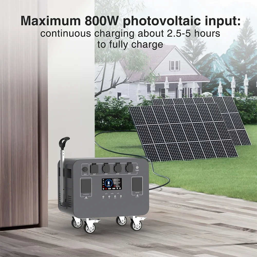 Solar Power System Home Energy Storage Solar Battery LiFePO4 Battery Pure Sine Wave Emergency Power Bank 5000W Power Station