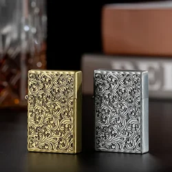 Vintage WindInflatable Lighter The Arabesque Pattern Lighter Block Rushes Smoke Accesoires Gadgets for Men Butane Gas Lighter