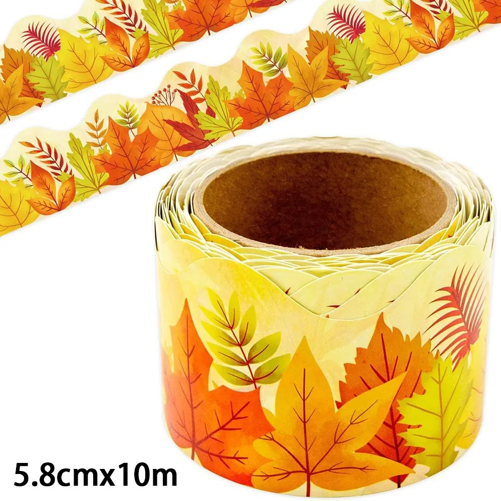 Colorful Bow Border Decorative Sticker Flower Self-Adhesive Poster Border Stickers DIY Black Board Decorative Stickers