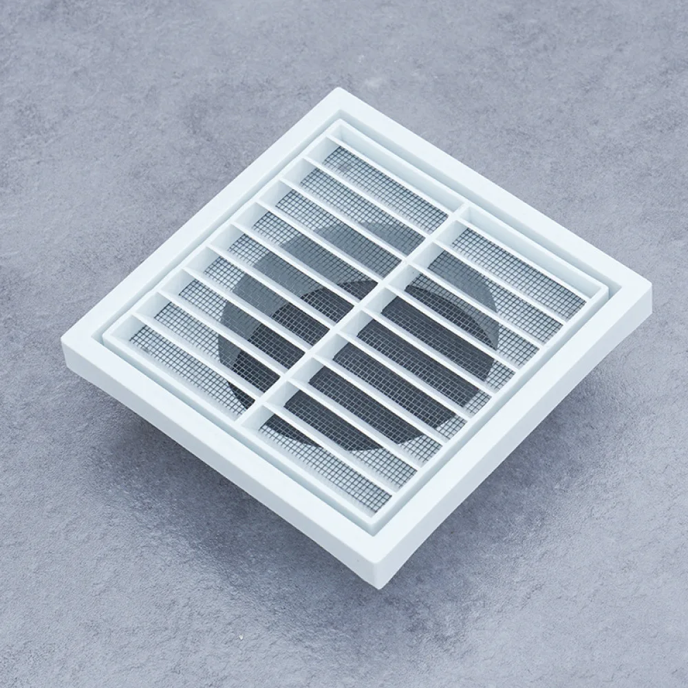 Wall Air Vent Grille ABS Louver Exhaust Hood Bathroom Kitchen Ventilation Cap Rainproof Shutter Duct Outlet Diffuser Mesh