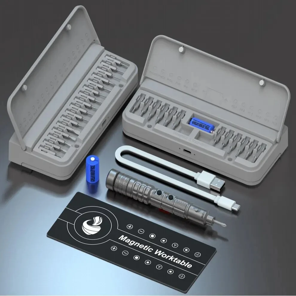 Creationspace-mini Elétrica Chave de Fenda Grupo Usb Recarregável Bateria de Lítio sem Fio Reparação Kit Ferramentas Cs0603a