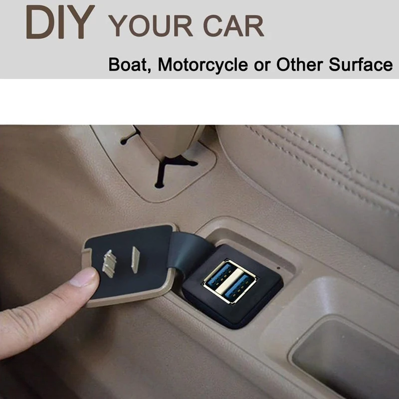 

Автомобильный удлинитель для скрытого монтажа, двухпортовая розетка, удлинительный кабель USB3.0/2.0, автоматическая панель приборной панели, квадратный USB-кабель для автомобиля, мотоцикла