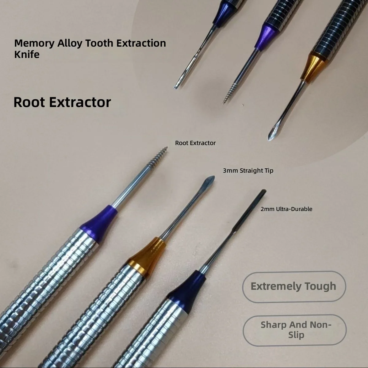Dental Extraction Knife, Memory Alloy, Minimally Invasive, Bendable, Antibacterial, Unbroken Gap Booster, Oral Surgery Tool