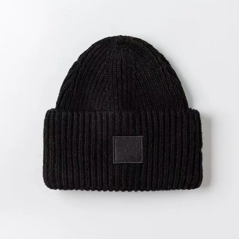 wool knitted hat thickened warm cold hat wool hat style European and American ins style men's and women's models