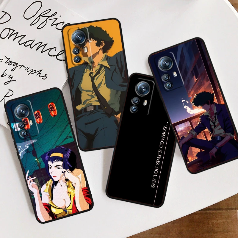 C-Cowboy Bebop Anime Cute For Xiaomi Mi 14 13T 13 12T 12 11T 11i 11 10T 10 Pro Lite Ultra 5G Black Funda Phone Case