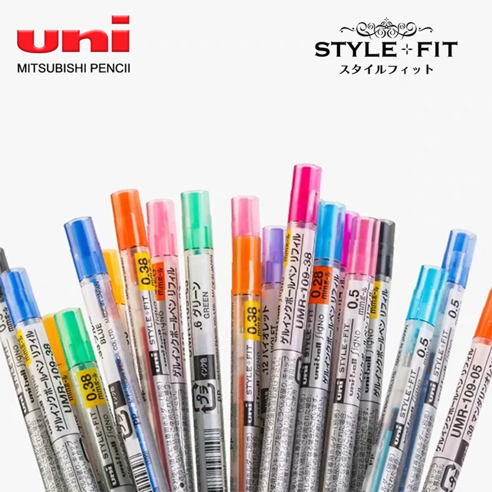 1PC Uni Style Fit Multi-function Module Gel Pen Refill UMR-109 0.5mm Color Refill Japanese Stationery Kawaii School Supplies