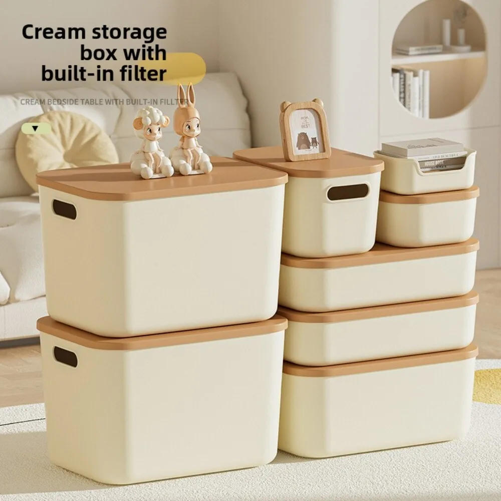 

Transparent Plastic Storage Box with Lid for Snacks Cosmetics Toys Clothes Supplies Organizer Kitchen Bathroom Office Desk Use