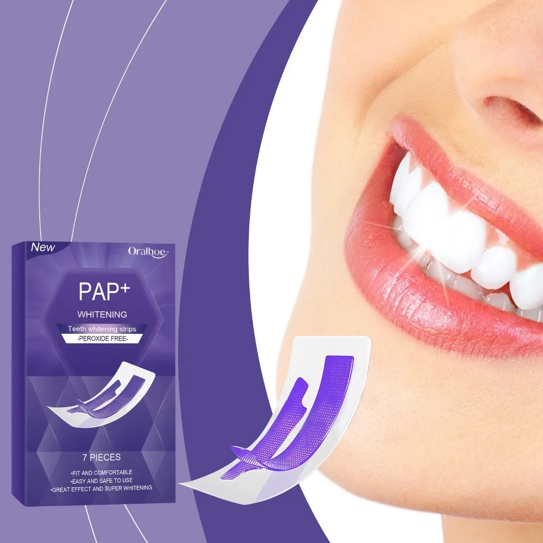 7 Pairs Teeth Whitening Strips Tooth Stain Removal Teeth Strip Oral Cleaning Product Breath Freshening Material Dental Care Tool
