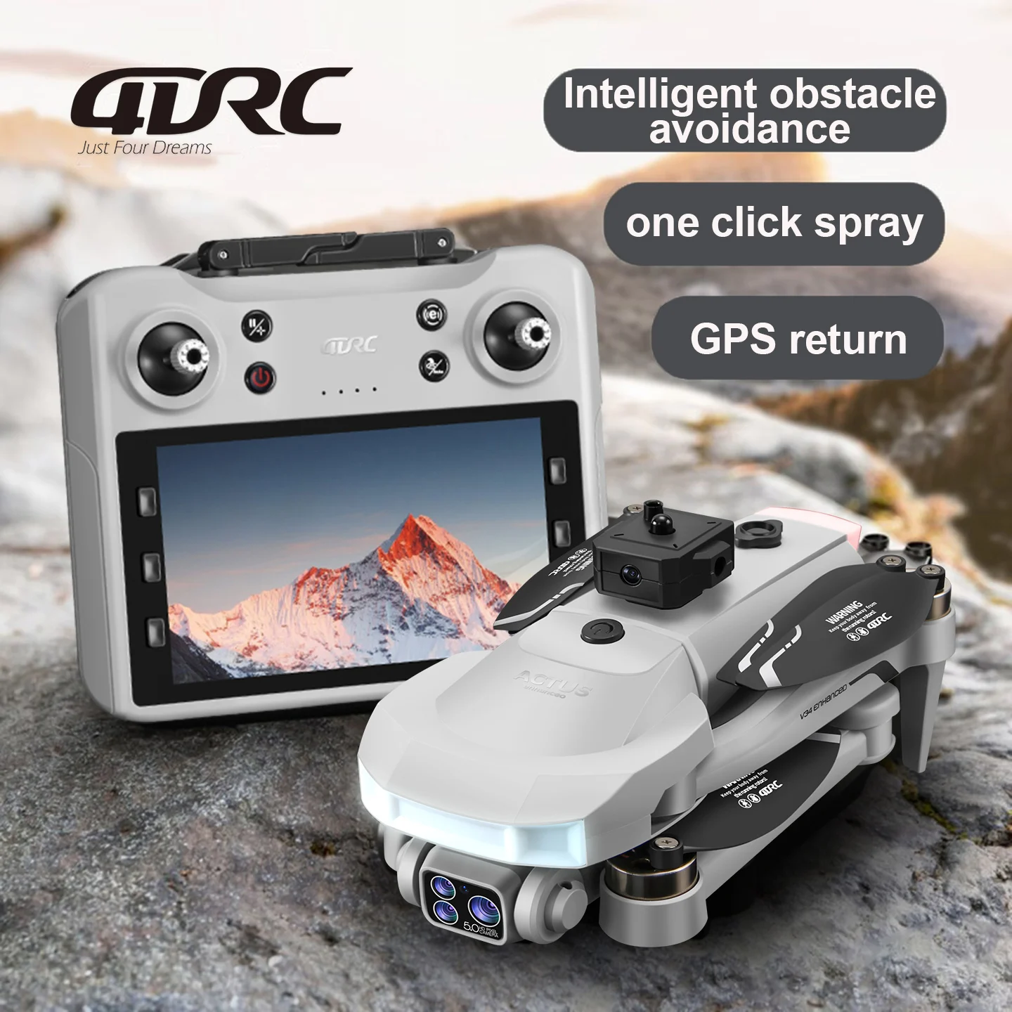 New V34 Drone 4k 8K HD Camera Obstacle Avoidance Aerial Photography Brushless Motor Foldable Rc Quadcopter Mini Dron Toy Gift